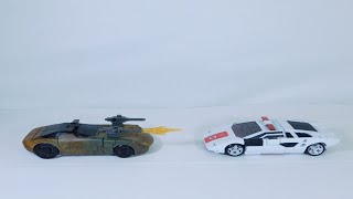 Transformers Red Alert VS Sparkless Bot Stop Motion