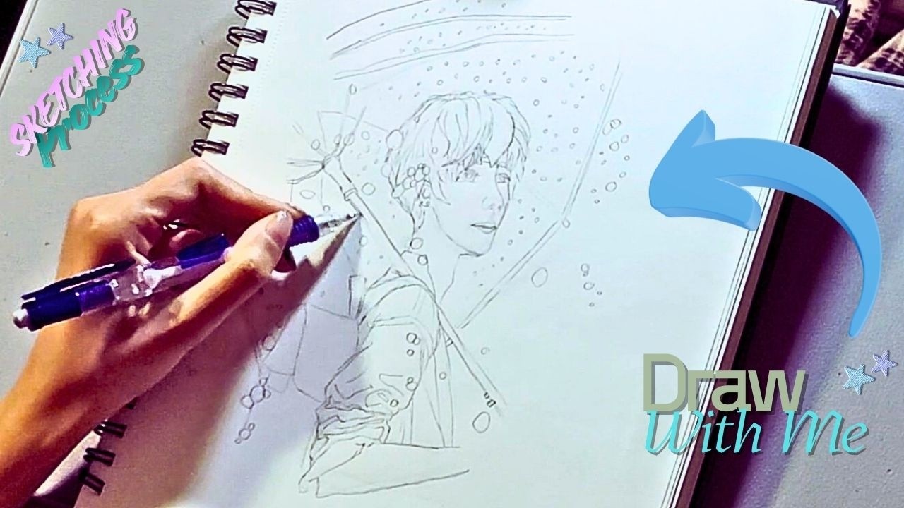 I Sketched a Rainy Pinterest-Inspired Scene ☔