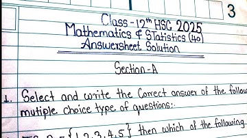 12th Math board paper solution 2025 || 2025 math paper solution || 12th Maths paper solution 2025 ||