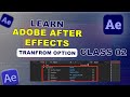 Master Adobe After Effects: Transform Effect Class 02 #aftereffects