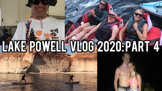 LAKE POWELL 2020: Vlog part 4 we lost our boat!! + mom tubing, paddle board yoga & skinny dipping