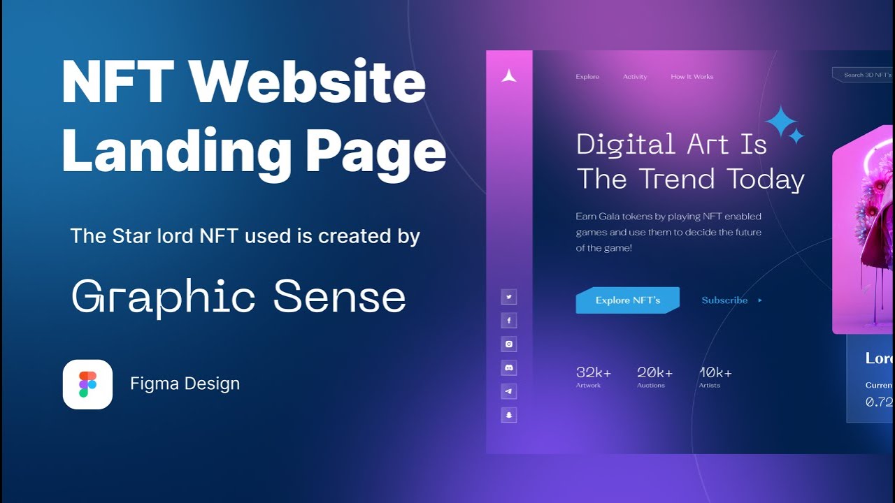 Figma UI Design Tutorial: NFT Landing Page UI Design in Figma - Speed ...