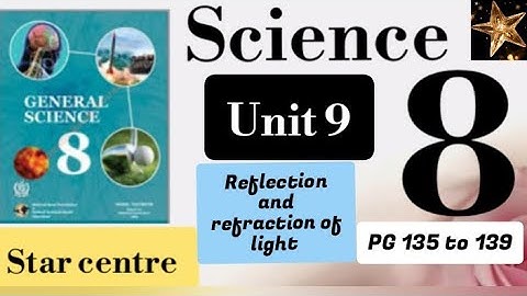 class 8 science| unit 9| reflection and refraction of light|pg135 to 139|@star-centre