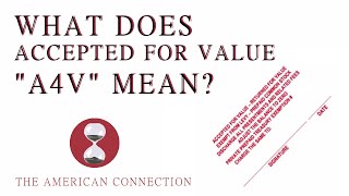 Famous What Does Accepted For Value Mean? A4V Full Audiobook Wealth