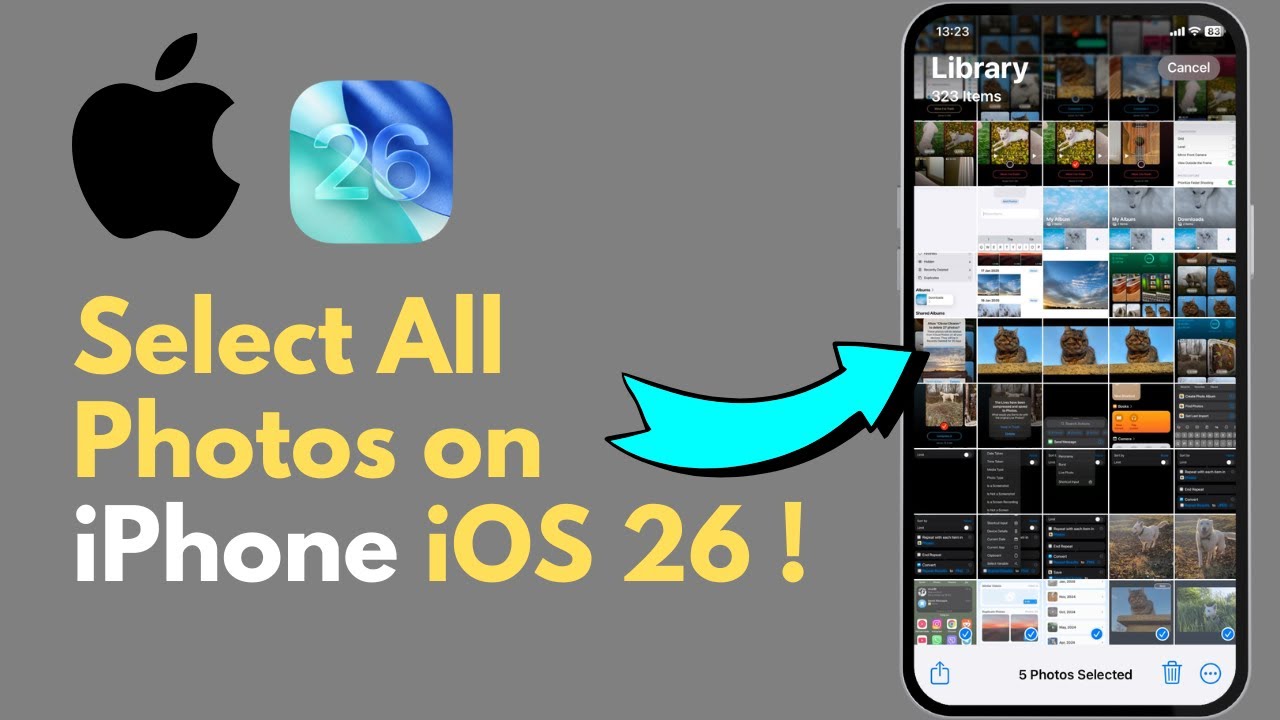 How To Select All Photos on iPhone at Once (iOS 26) | Quick Selection ...