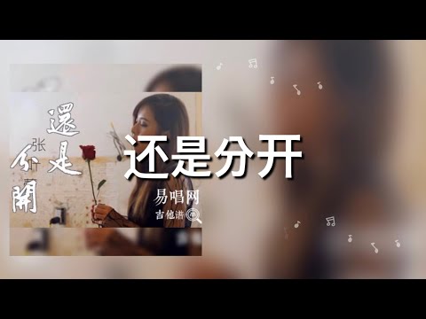 【还是分开​】张叶蕾  歌詞 (日本語訳pinyin)
