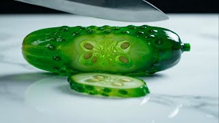 So Satisfying You’ll Watch Twice! 💎| Glass Vegetable ASMR Slicing Perfection screenshot 4