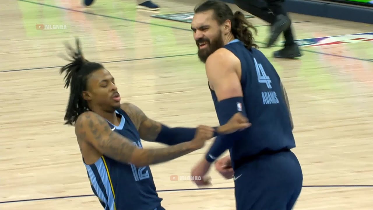 Steven Adams after Ja Morant made that tough layup "WTF was that?" 🤭