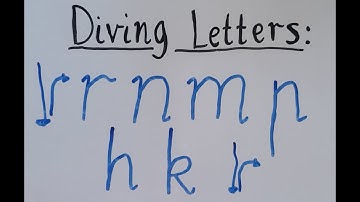Diving letters - pre-cursive font (Vic)