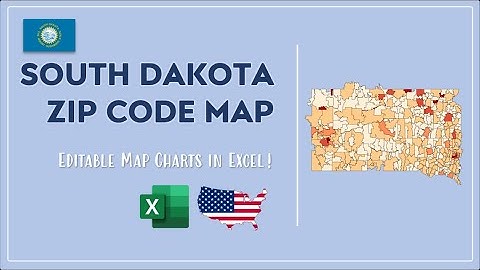South Dakota Zip Code Map in Excel - Zip Codes List and Population Map
