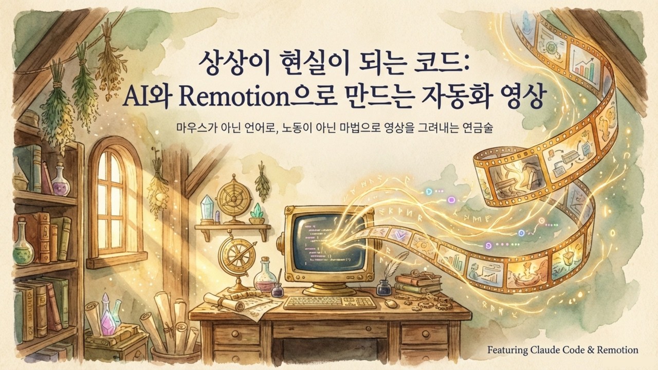 ⁣[Remotion] Remotion을 이용한 영상 제작 자동화 | 마우스 없이 말로 만드는 AI 코딩 영상