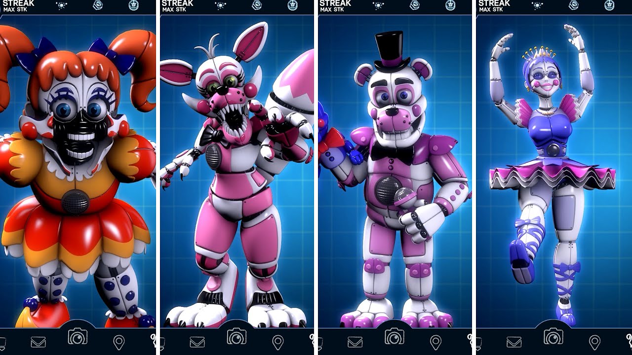 Five Nights at Freddy's: Sister Location All Animatronics