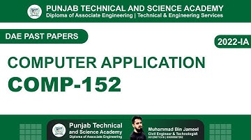 DAE COMP 152 Past Papers 2022 IA | Computer Application