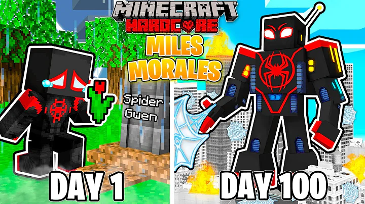 I Survived 100 DAYS as SPIDERMAN in HARDCORE Minecraft!
