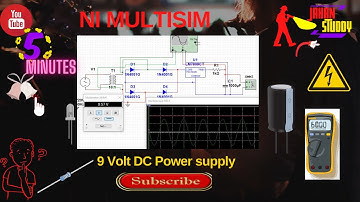 9V Power Supply Circuit on Multisim  || Multisim Projects