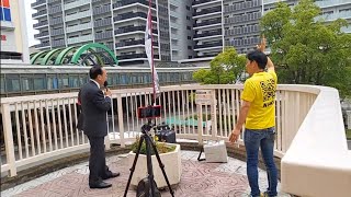 2025.06.07-[街頭活動]-ＮＨＫ党 阪急塚田駅 ＮＨＫ党を批判されている方が居ました