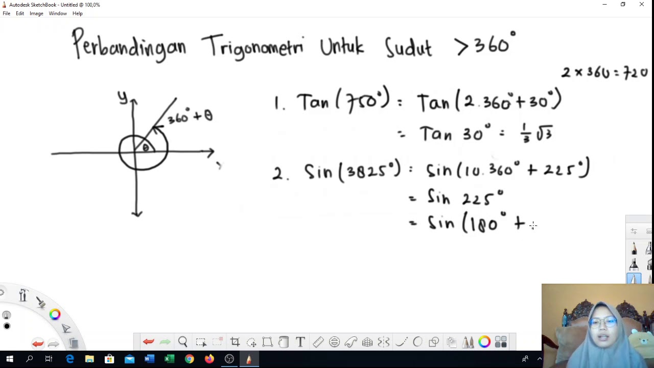 PERBANDINGAN TRIGONOMETRI UNTUK SUDUT LEBIH DARI 360 - YouTube