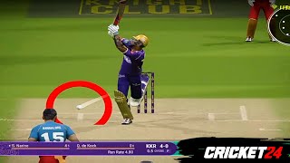🔥 Bhuvneshwar Kumar vs Sunil Narine | KKR vs RCB Epic Battle in Cricket 24 Gameplay