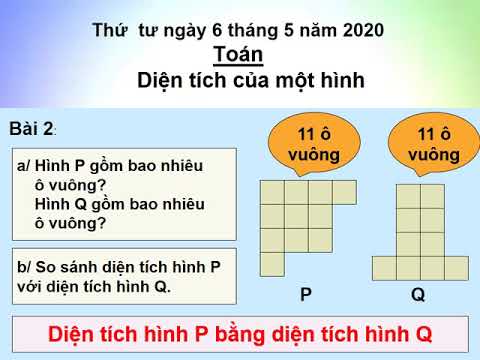 Lớp 3-N6T5- Toán Diện tích 1 hình Đơn vị đo diện tích