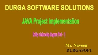 JAVA Project Implementation - Entity relationship diagrams (Part  - 1)  by Mr Naveen