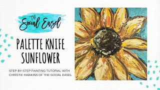 Palette Knife Sunflower Painting Tutorial for Beginners | Easy Acrylic Art