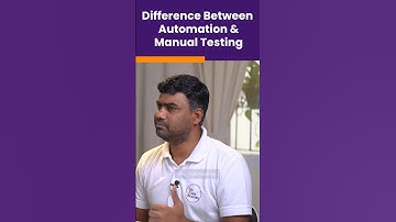 Software Testing Interview Question | Differences Manual & Automation Testing? By Kiran Sir #shorts