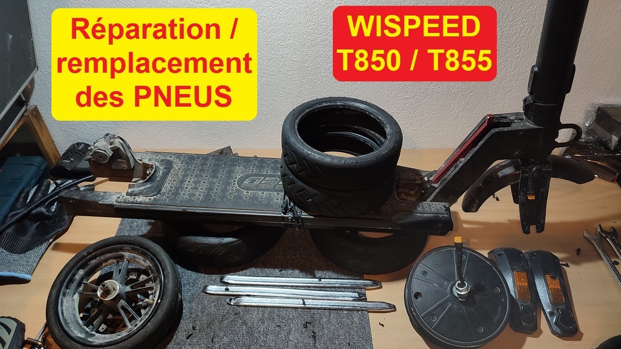 Tuto - Wispeed T850 T855, réparer / remplacer les pneus avant et