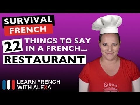 Video: French Restaurant Vocabulary and phrases for eating out