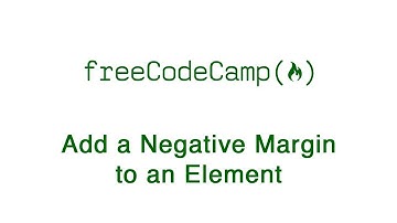 Basic CSS - Add a Negative Margin to an Element - freeCodeCamp