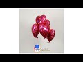 BallsSmiles - Баллон + 5 красных сердец с голографией