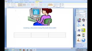 Creating a Text Document Using Microsoft Office Word 2007