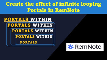 Create the effect of infinite looping portals in RemNote
