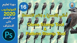 Photoshop 2020 | Clone Stamp Tool and Pattern Stamp Tools أداتي النسخ وختم الأنماط