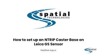 How to set up an NTRIP Caster Base on a Leica GS Sensor screenshot 5
