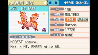 FRLG Retail RNG Manipulation for Shiny Moltres