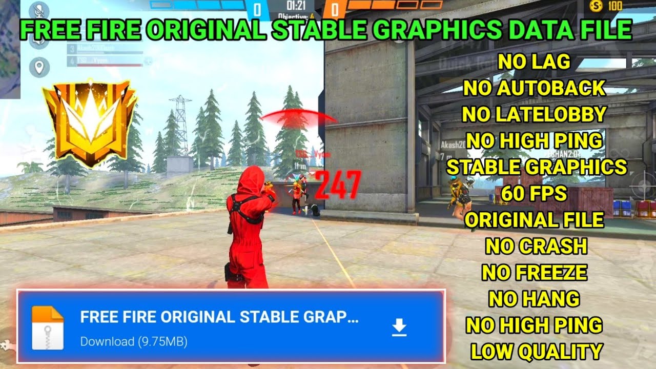 FREE FIRE ORIGINAL STABLE GRAPHICS DATA FILE || NORMAL GRAPHICS ...