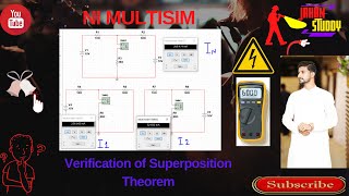 Verification of Superposition Theorem on multisim.