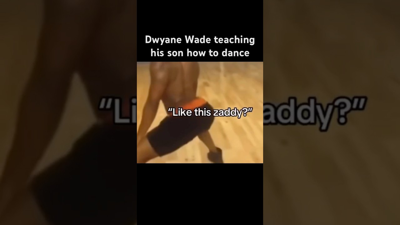 Dwyane Wade teaching his son how to dance 