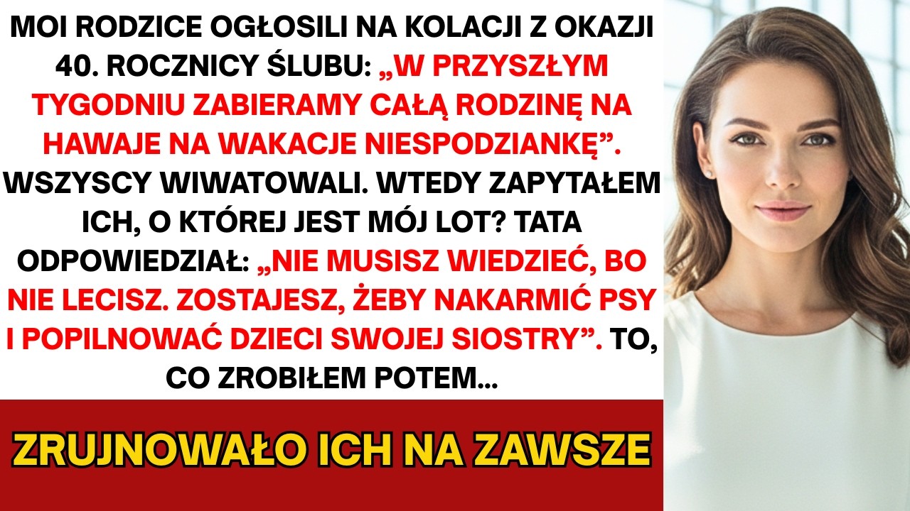 Rodzice upokorzyli mnie na rocznicy ślubu — więc zniszczyłam ich na zawsze...