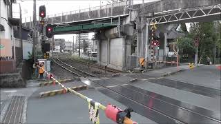 JR貨物 　ED76 1017形機関車が牽引する。大型コンテナ多数積載。岩崎谷踏切