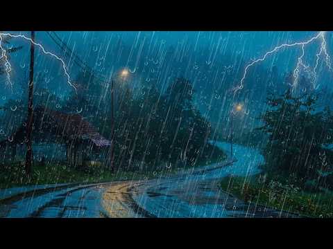 Sonido de Lluvia Relajante para Dormir - Lluvia y Truenos en Techo , Rain sound for sleeping #253