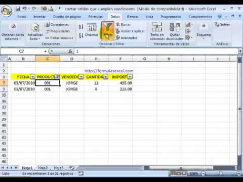 contar celdas que cumplen criterios en excel