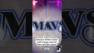 American Airlines Center Staff Changes Court For Mavs And Stars Games