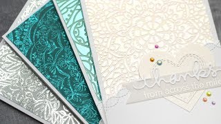 Foiled Backgrounds - Stencils and Stamps