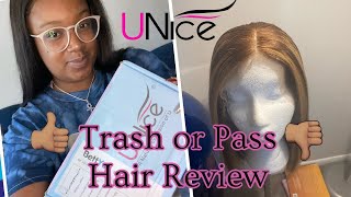 👎🏽 Trash or 👍🏽 Fab | *Unboxing* UNICE Hair Review | Highlighted Frontal Bob | Honest Opinion 😻