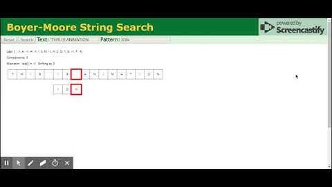 Boyer-Moore String Search Visualization