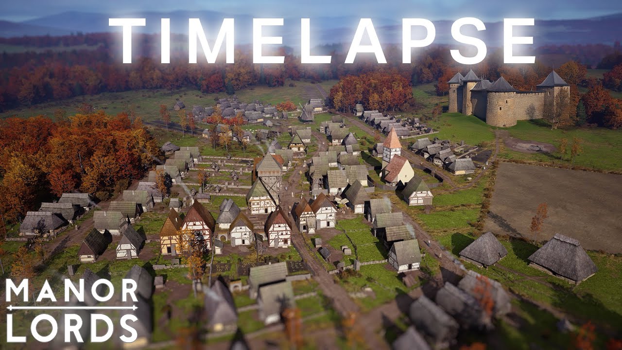 Manor Lords Town Building Time lapse 