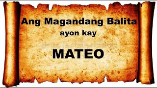 MATEO 1-28: Audio & Text Bible (Tagalog) Dramatized #bible #salitangdiyos #audiobible