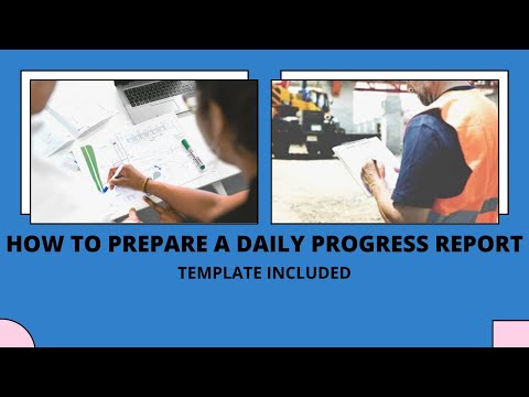 How to prepare a DPR ? | Daily Progress Report | Template Included