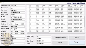How to Create Hotel Management System in C# with SQLite Database - Part 1 of 2